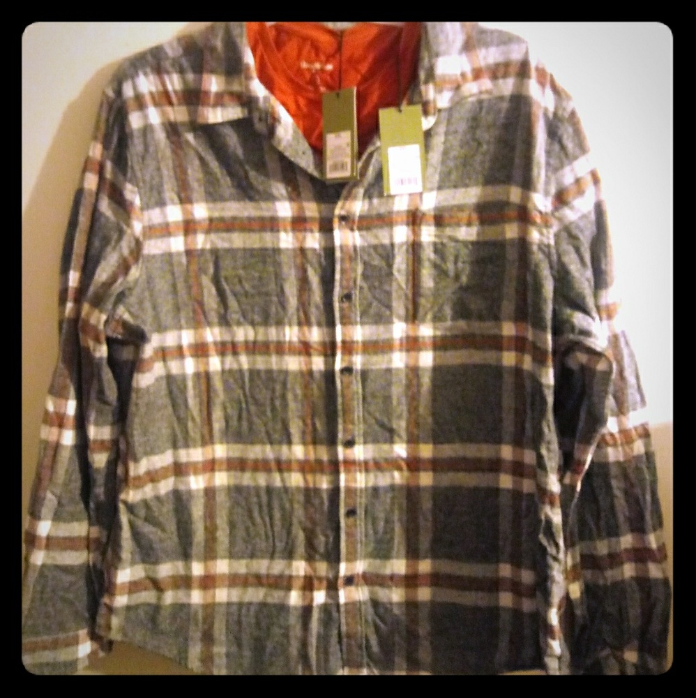 Plaid Button Up Shirt w/ Shirt Underneath